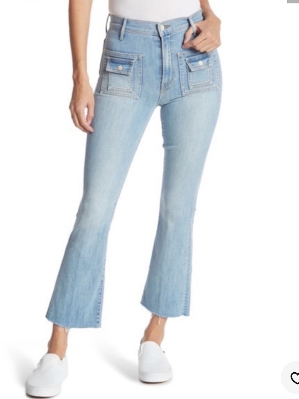 MOTHER Snapped Hustler Ankle Fray- Patch Pocket - 25